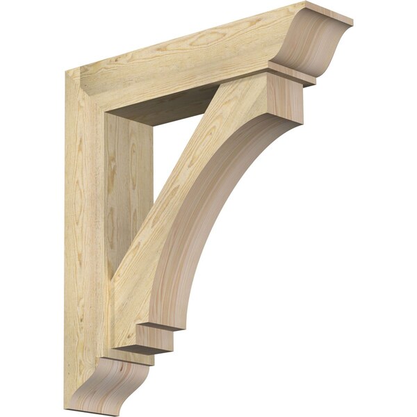 Ekena Millwork Imperial Traditional Rough Sawn Bracket w/ Offset Brace, Douglas Fir, 8"W x 34"D x 38"H BKT0806X34X38IMP01RDF - main